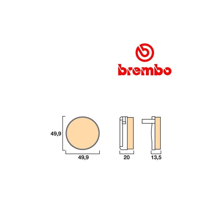 Frein - Jeu de Plaquettes - BREMBO - 07HO0229 - CB750 K0-K6 - Four ...