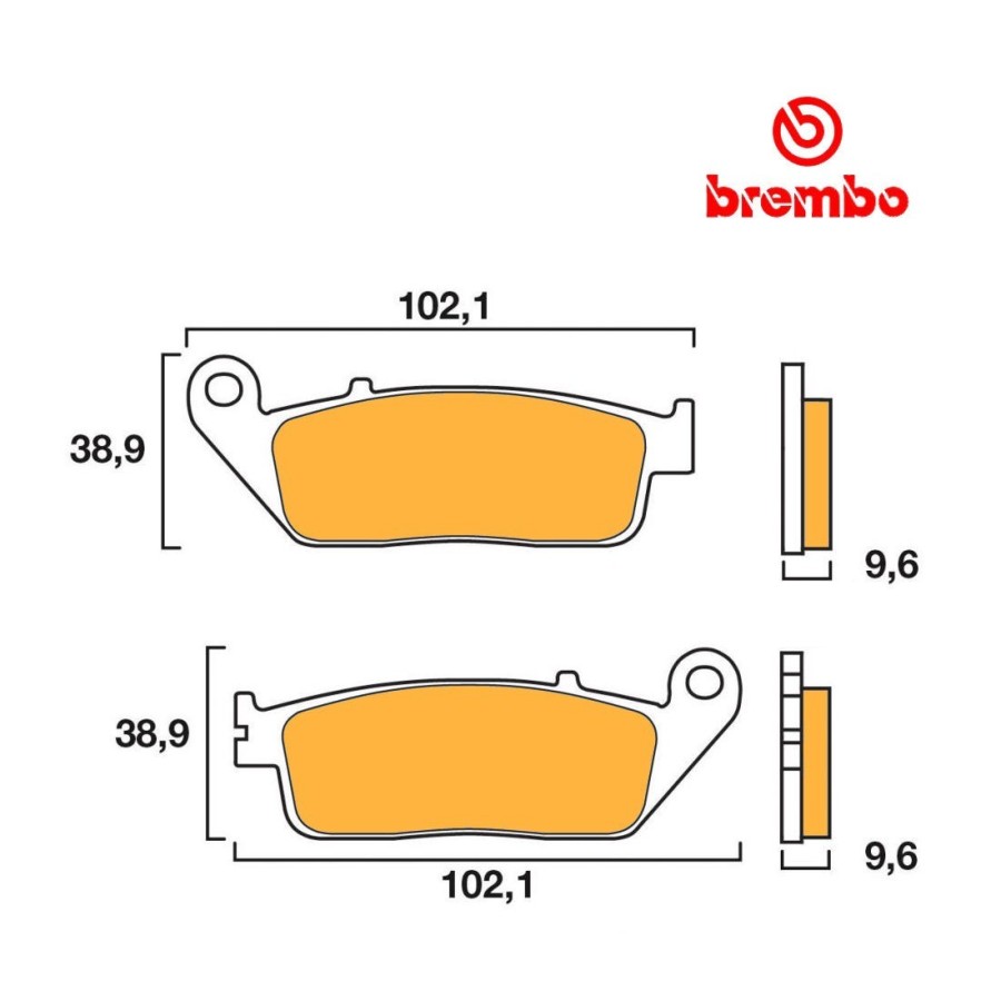 Frein - Jeu de Plaquettes - Brembo - 07HO41SA 01009-BRE-41SA