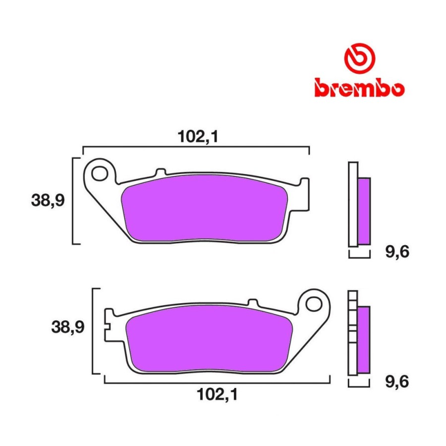 Frein - Jeu de Plaquettes - Brembo - 07HO41SR 01009-BRE-41SR