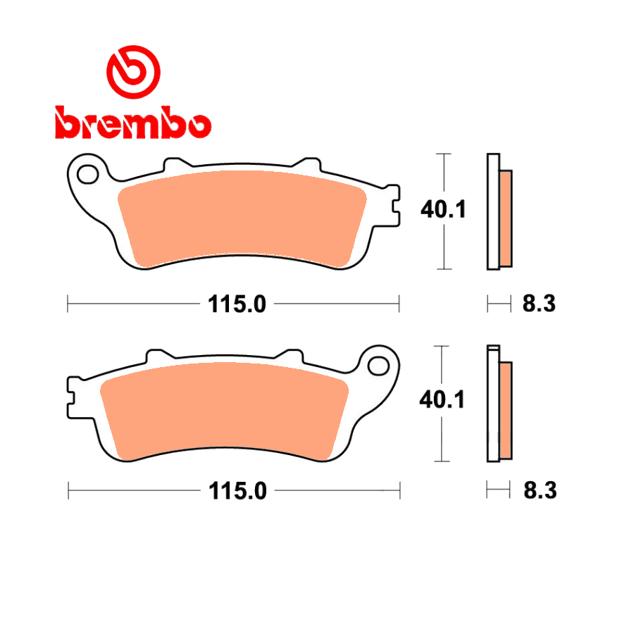 Frein - Jeu de Plaquettes - BREMBO - 07HO42LA 01009-261-002