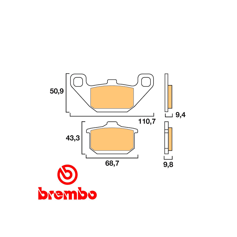 Frein - Jeu de Plaquettes - Brembo - 07KA0808 -  01009-085-0808