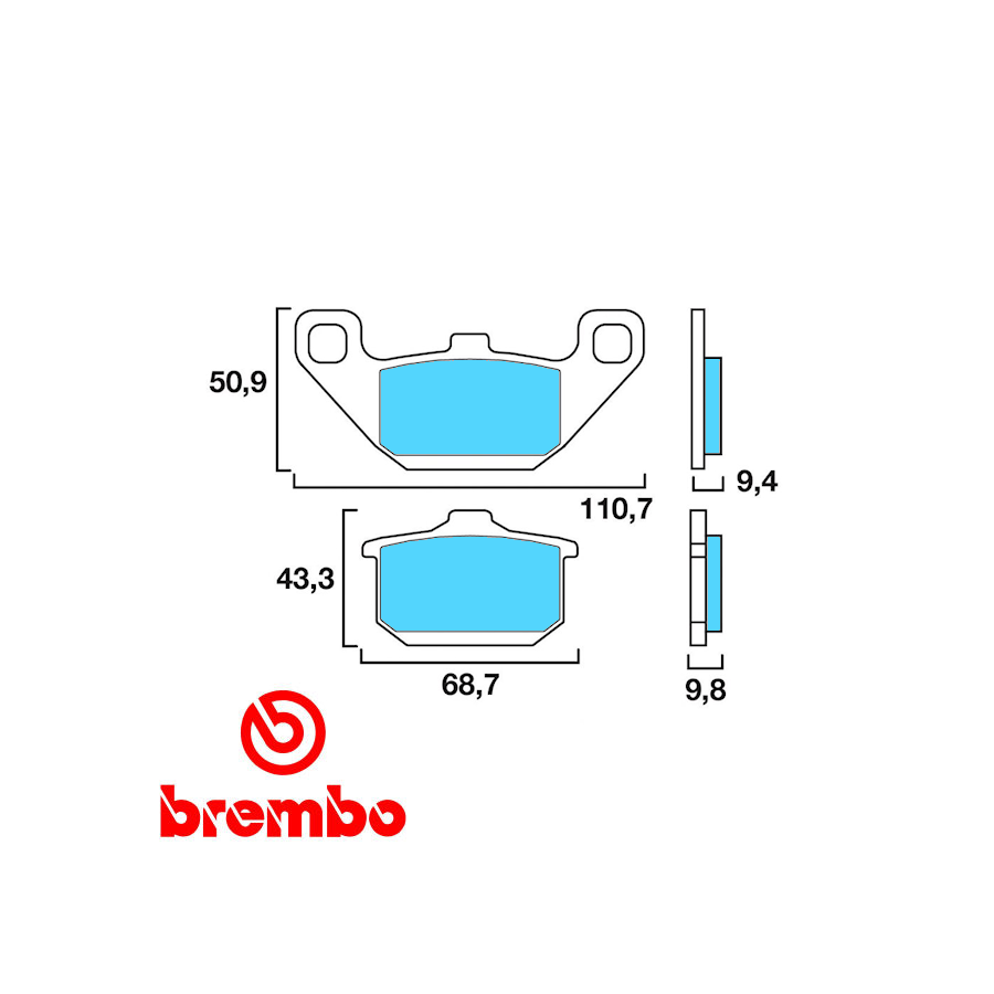 Frein - Jeu de Plaquettes - Brembo - 07KA08SA 01009-BRE-08SA