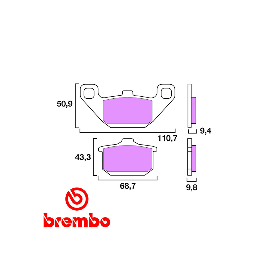 Frein - Jeu de Plaquettes - Brembo - 07KA08SP 01009-085-08SP