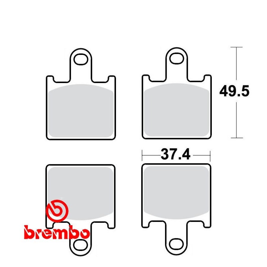 Frein - Jeu de Plaquettes - BREMBO - 07KA28SR - ZZR1400 - Z750R - ....