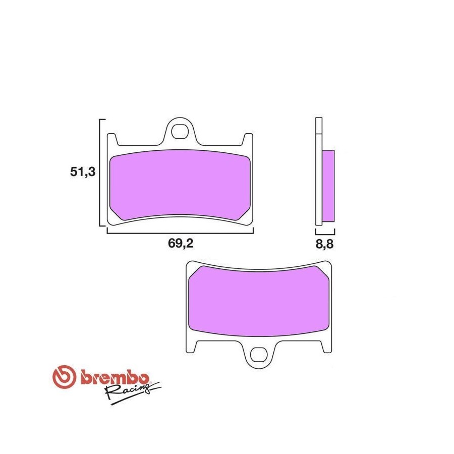 Frein - Jeu de Plaquettes - BREMBO - Racing - 07YA23RC 01009-252-RC