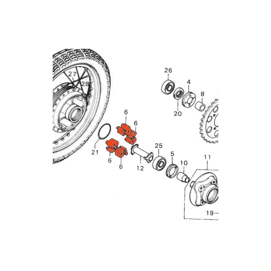 Transmission - Couronne - Silent bloc - amortisseur de couple - (x4...