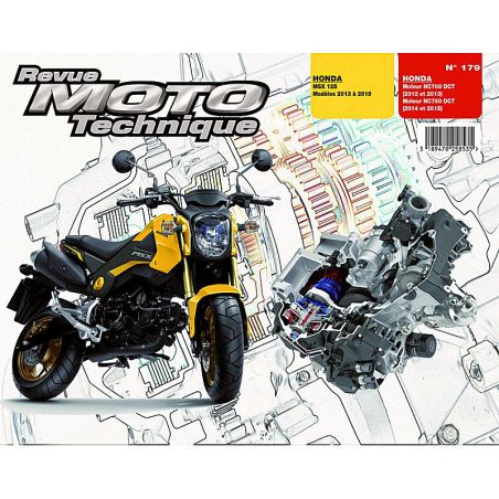 Service Moto Pieces|RTM - N° 179 - HONDA MSX 125 (2013 à 2015) et Moteurs HONDA NC700-750DCT (2012 à 2015)|Version Papier|39,00 €