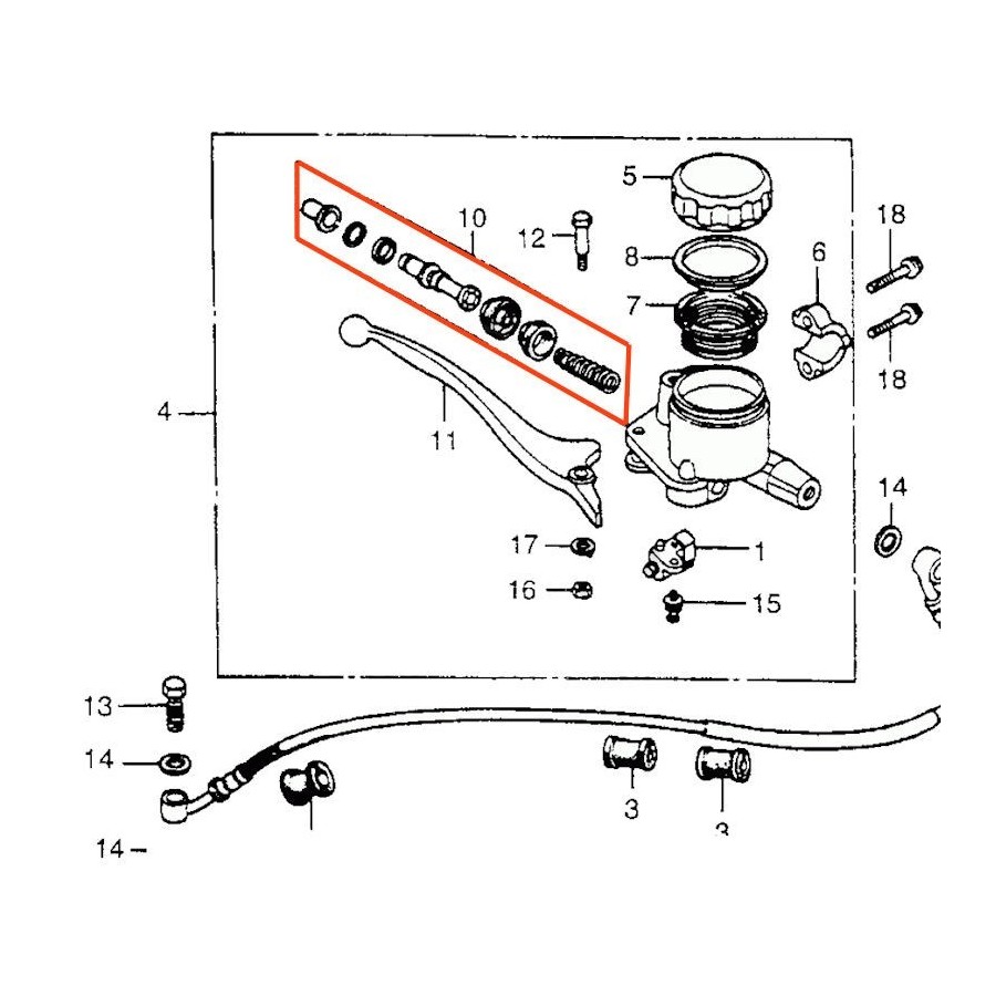 Frein - Maitre cylindre Avant - kit de reparation 45530-404-315