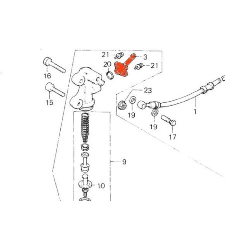 Frein - Maitre cylindre arriere - connecteur - 43503-422-000