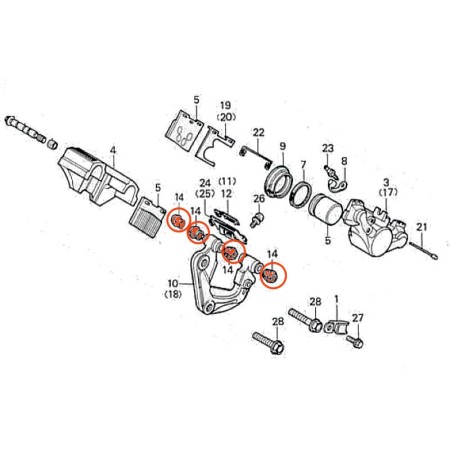 Carburateur - Joint de cuve - CB125, CB250, CB550, CB650, CB750 .....