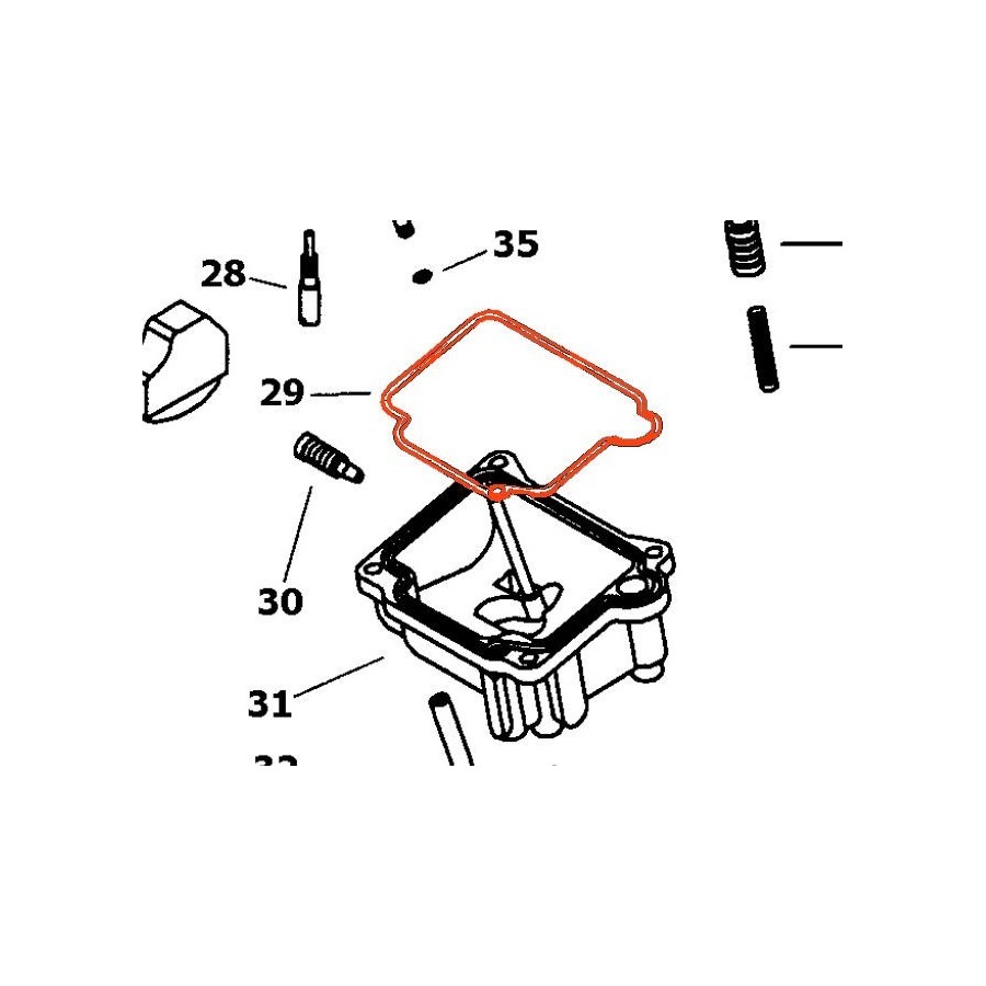 Carburateur - Joint de cuve - 616-94012 00911-093-000