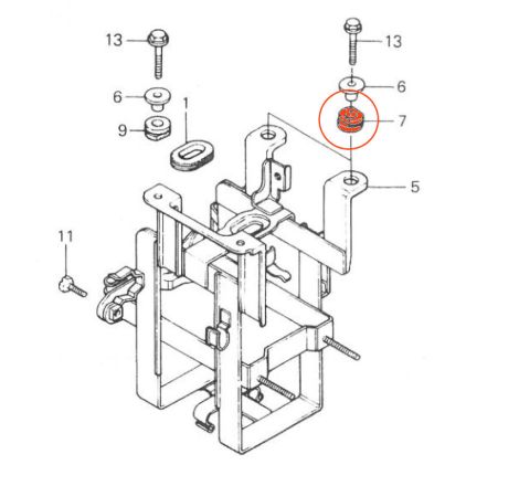 Service Moto Pieces|Batterie - Silent bloc de support |Par Defaut|4,10 €