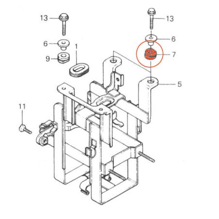 Service Moto Pieces|Batterie - Silent bloc de support |Par Defaut|4,10 €