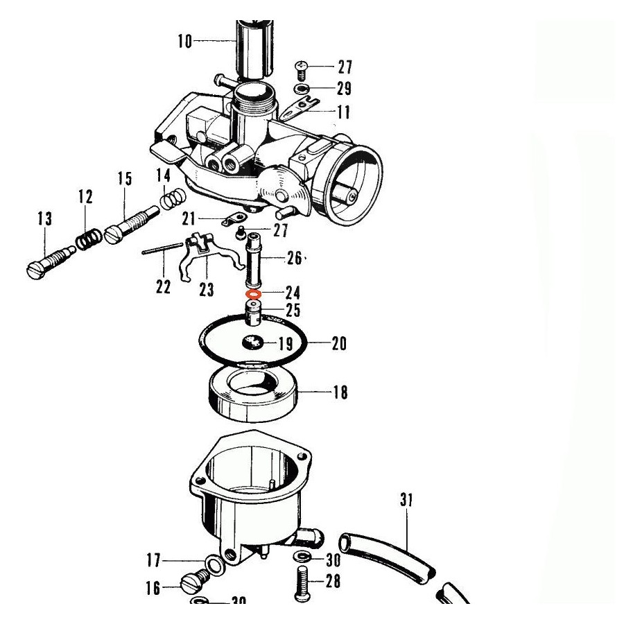 Carburateur - Joint de gicleur - ø3.2 x1.1 mm - 16176-551-004 16176...