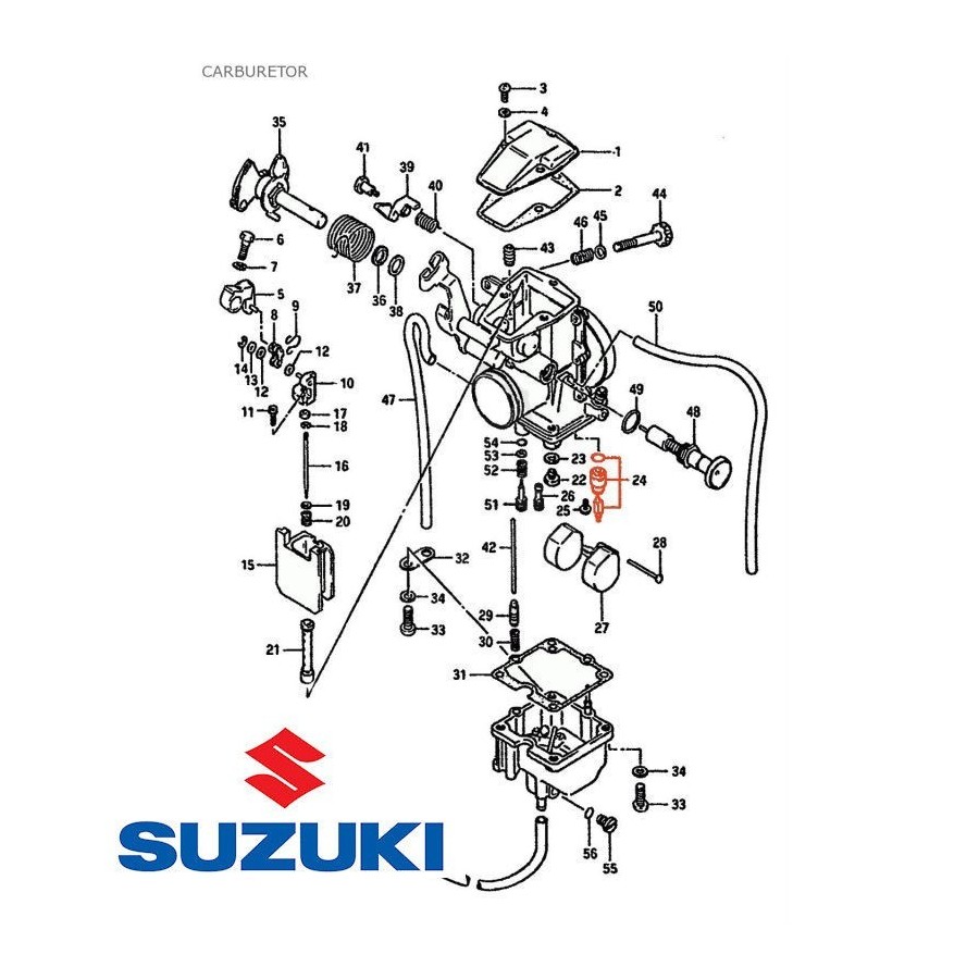 Carburateur - VM38 - Siege + pointeau - DR500 - DR600 - 13370-40600...