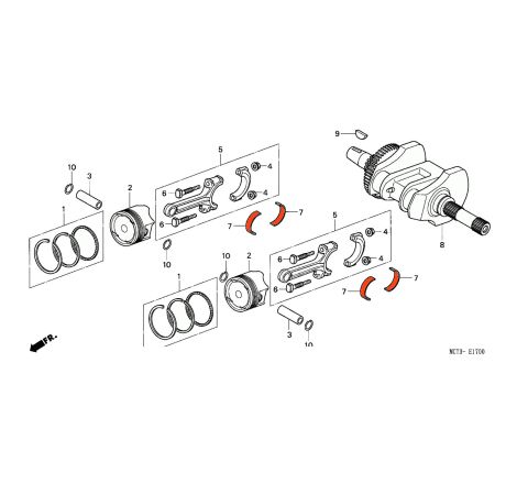 Service Moto Pieces|Soupape - Rondelle Appui - ressort HAUT|Moteur|9,65 €