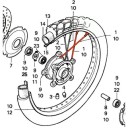 Roue Avant - Rayon - (N°1) - XL650V - (1997-.