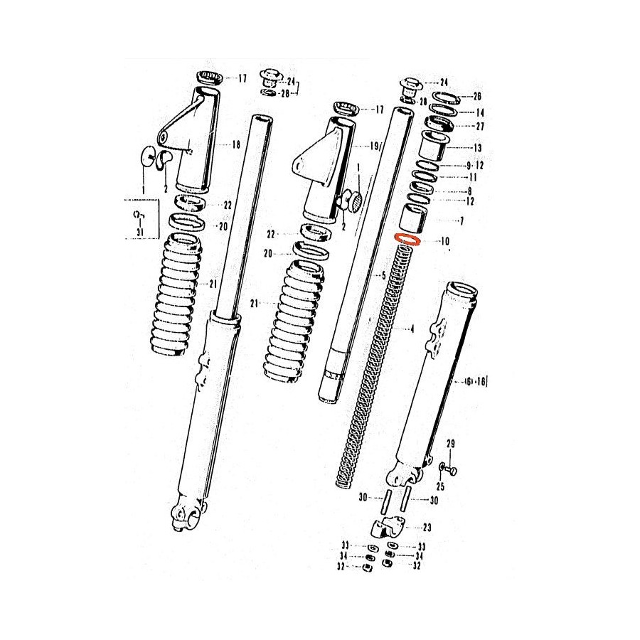 Fourche - Segment de piston - (x1)  51445-319-000