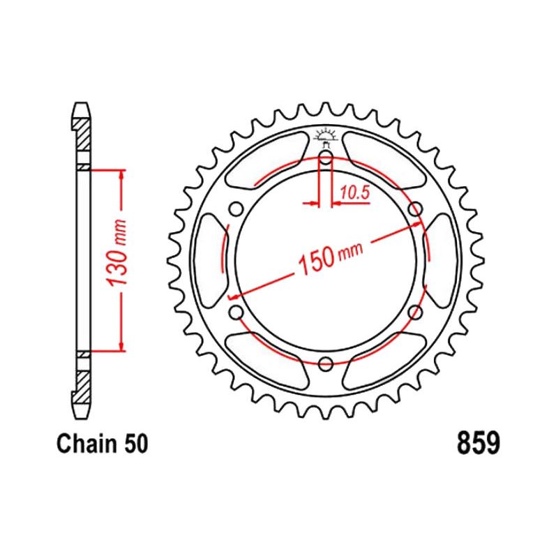 Service Moto Pieces|Transmission - Couronne - JTR-859 - 38 dents|Chaine 530|43,20 €