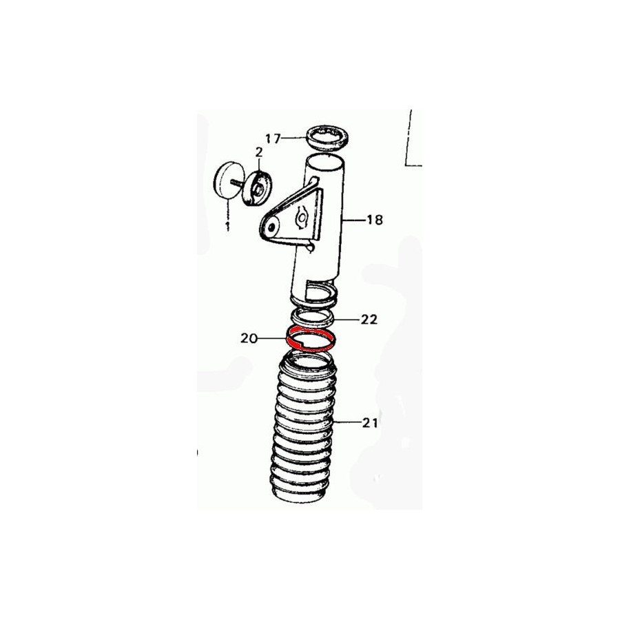 Fourche - Support de phare chrome - bague inferieure 51608-300-000