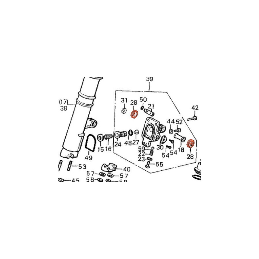 Fourche - Anti-plongée - cache poussiere - (x1) 51442-MC7-003