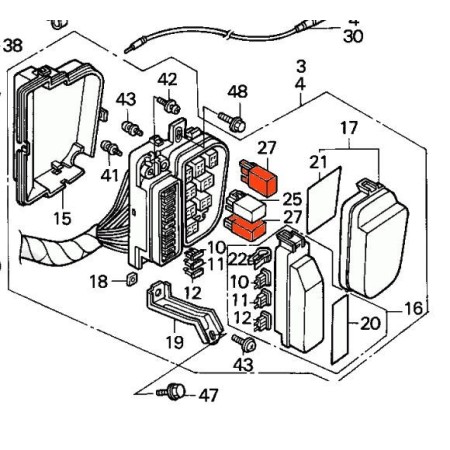 Fusible - relai - 20A - (x1) - GL1500 ..... 35380-MN5-003