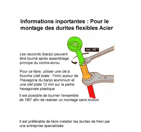 Service Moto Pieces|Frein - Durite aviation - Avant - FZR600 (94-95)|Durite de Frein|86,51 €