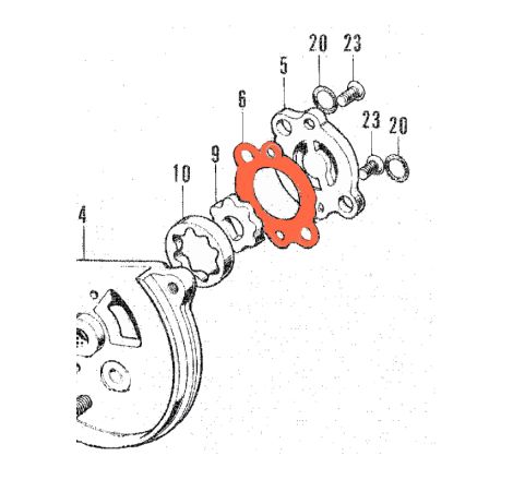 Service Moto Pieces|Moteur - Pompe a huile - joint|1971 - SL 125 K0 - (SL125S)|2,50 €