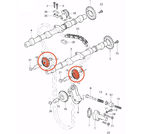 Service Moto Pieces|Distribution - galet d'entrainement - 12053-1012|Produit -999 - Plus disponible|79,90 €