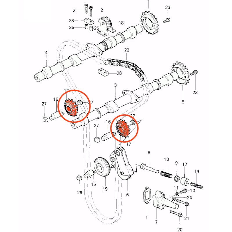 Service Moto Pieces|Distribution - galet d'entrainement - 12053-1012|Produit -999 - Plus disponible|79,90 €