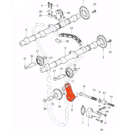 Service Moto Pieces|Distribution - Galet tendeur 12048-015|Produit -999 - Plus disponible|79,90 €