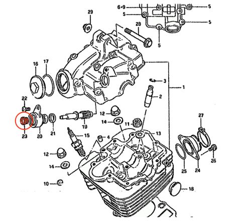 Service Moto Pieces|Moteur - Couvercle - cache AAC - Joint Couvre Culasse - 11173-06B02|Couvercle culasse - cache culbuteur|37,20 €