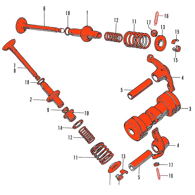 Service Moto Pieces|Moteur - Culasse - Kit  soupape, culbuteur , AAC - C70 - ST70 DAX - XR70 - CRF70|Moteur|65,00 €