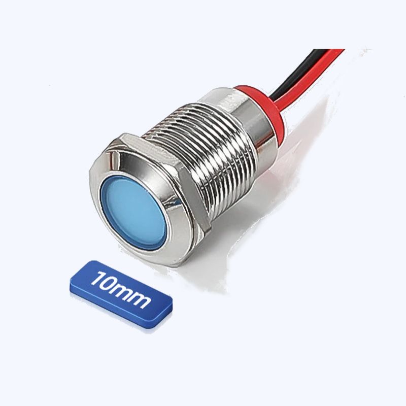 Service Moto Pieces|Voyant - Led - 12v - ø 10mm - Bleu - a visser|Voyant|4,50 €