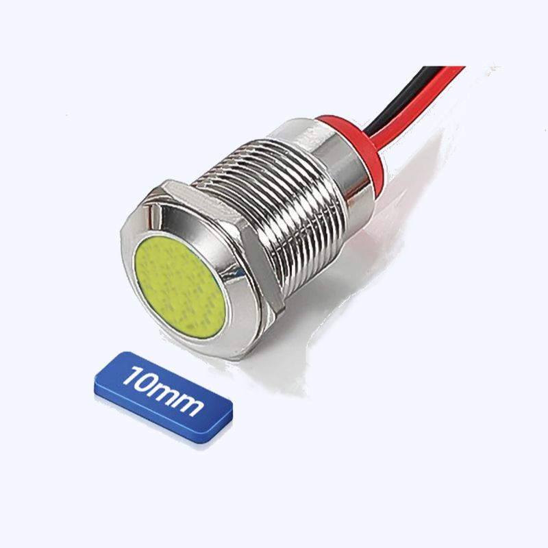 Service Moto Pieces|Voyant - Led - 12v - ø 10mm - Jaune - a visser|non validé|4,50 €