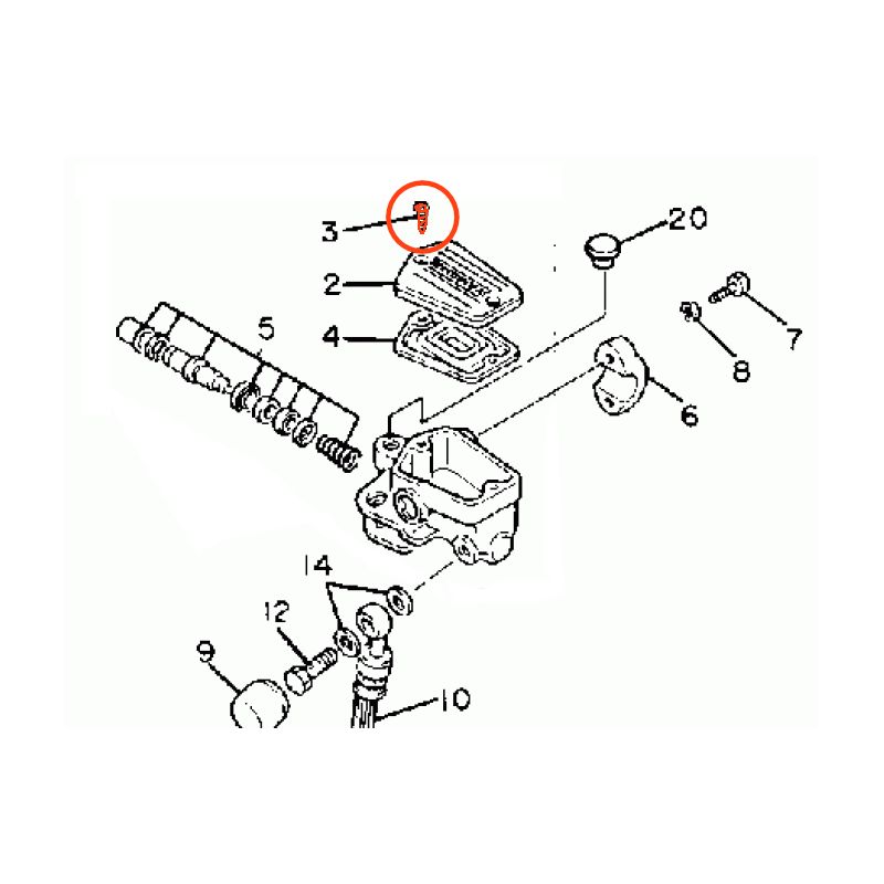 Service Moto Pieces|Frein - Vis (x1) pour Maitre cylindre Avant (frein ou Embrayage) 98706-04012|Maitre cylindre Avant|2,80 €