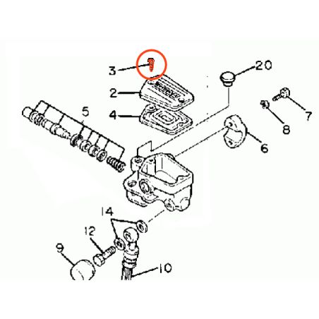 Service Moto Pieces|Frein - Vis (x1) pour Maitre cylindre Avant (frein ou Embrayage) 98706-04012|Maitre cylindre Avant|2,80 €