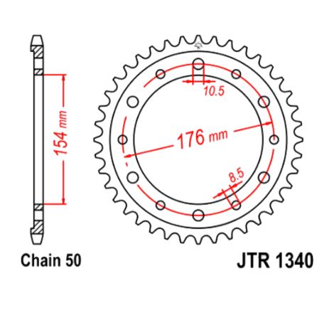 Service Moto Pieces|Transmission - Couronne - JTR-859 - 42 dents|Chaine 530|43,20 €