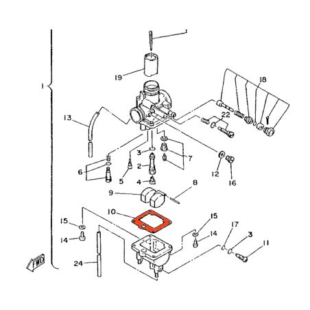 Service Moto Pieces|Carburateur - Joint de cuve - 5H0-14384-00 - DR125, SR125, XT125, TW125 |Joint de cuve|4,50 €