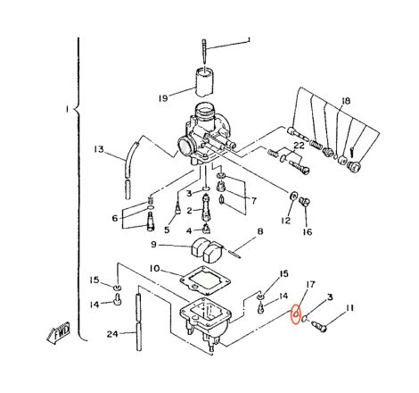 Carburateur - joint - vis de purge - 5H0-14397-00 