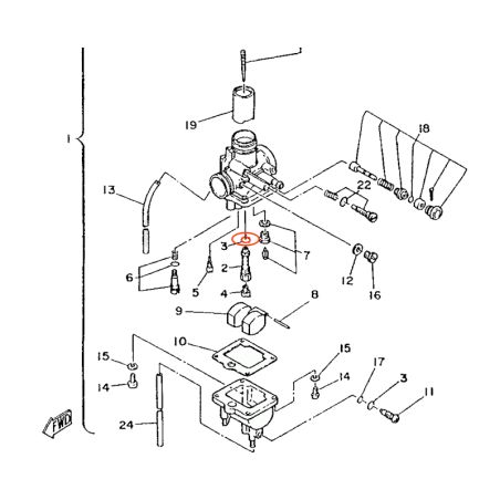 Service Moto Pieces|Carburateur - Joint de puit d'aiguille - (x1) - 360-24512-00 |Pointeau - siege|14,50 €