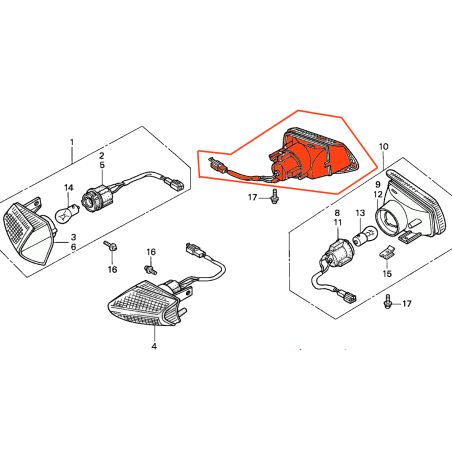 Service Moto Pieces|Clignotant  - Arriere Droit - VFR750 (RC36)|Clignotant|128,00 €