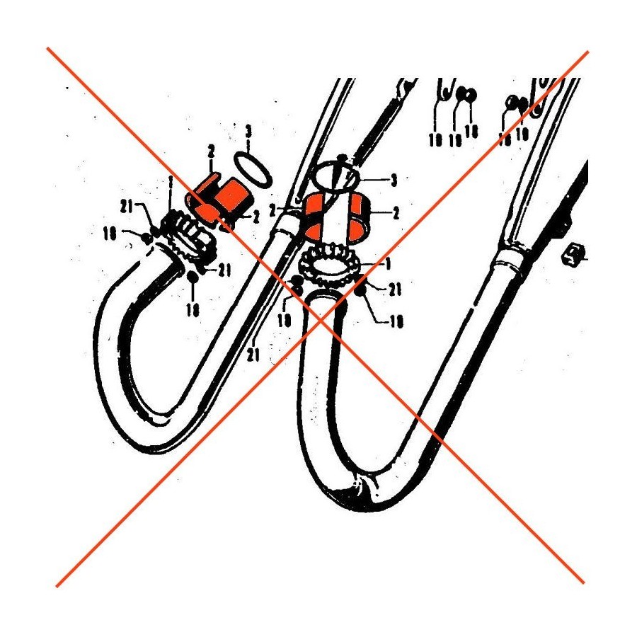 Echappement - 1/2 lune de collecteur - (x1) - CB250K / CB350K 18233...