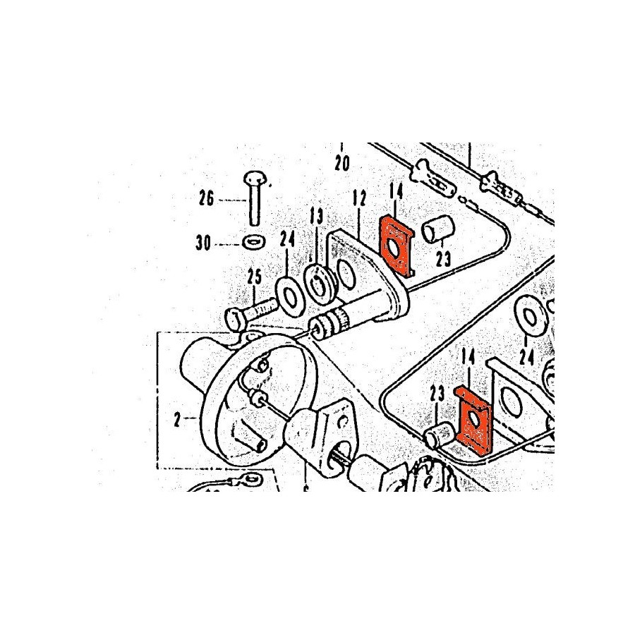 Clignotant - Caoutchoux d'alignement support - (x1)  33608-300-000