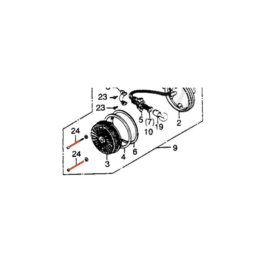 Clignotant - Vis M4x30 - (x2) 93901-347-10