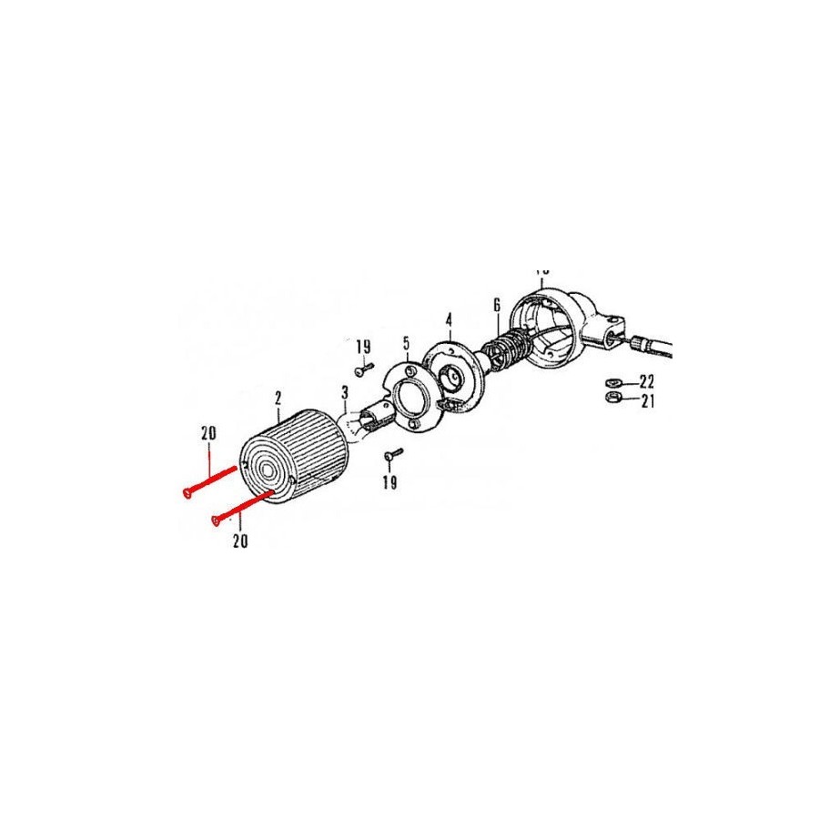 Clignotant - Vis de Cabochon - M3x50mm - (x1) - Honda 93700-030-500B