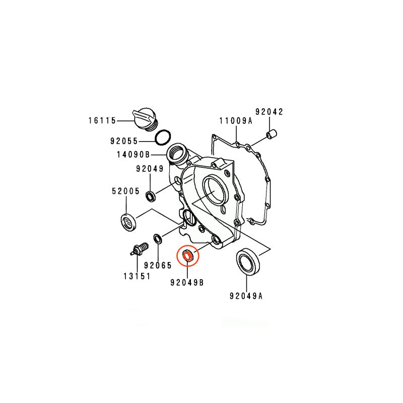 Service Moto Pieces|Moteur - Joint Spy - Selecteur de vitesse - 13x20x5 - 92049-1186|Moteur|7,20 €