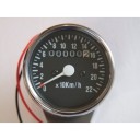 Tableau de bord - Compteur Mécanique Km/h - 15-18" - NOIR - Ratio 1400Rpm