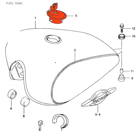 Service Moto Pieces|Robinet - Joint de vis de fixation - 90202-05187 - SR500 - XS750 - XS1100|Reservoir - robinet|1,60 €