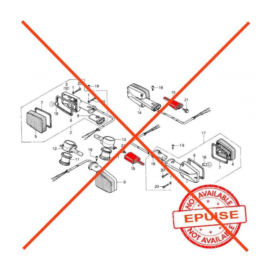 Clignotant - support arriere - CB750F/900F (1978-1980) 33605-438-000